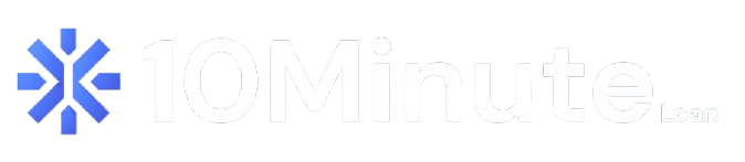 10 minute loan white logo